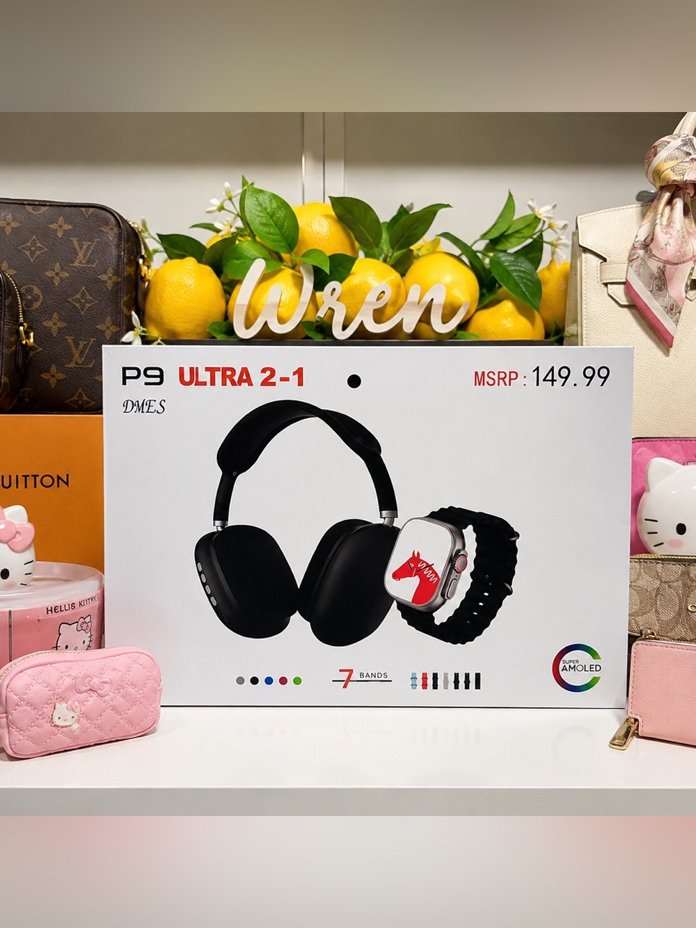 🎧✨ P9 ULTRA 2-IN-1 SMARTWATCH + WIRELESS HEADPHONES  ✨⌚